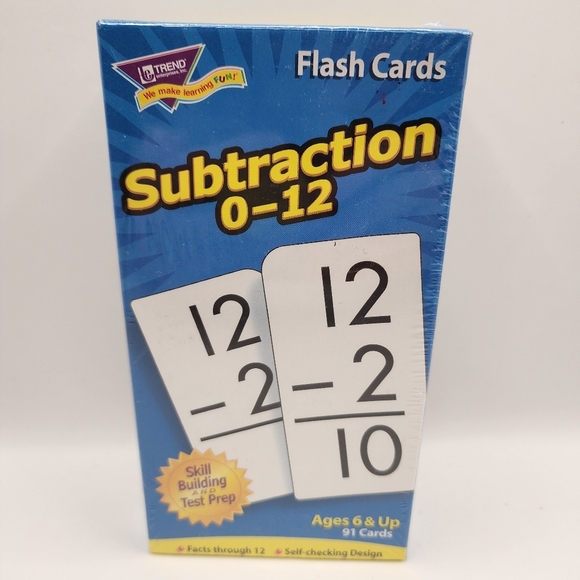 Other - New- Subtraction 0-12 Skill Drill Flash Cards Trend